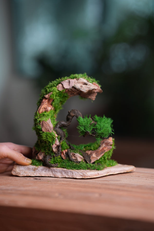 Iron Song of the Earth - Half Moon (Preserved Plant + Metal Craft)