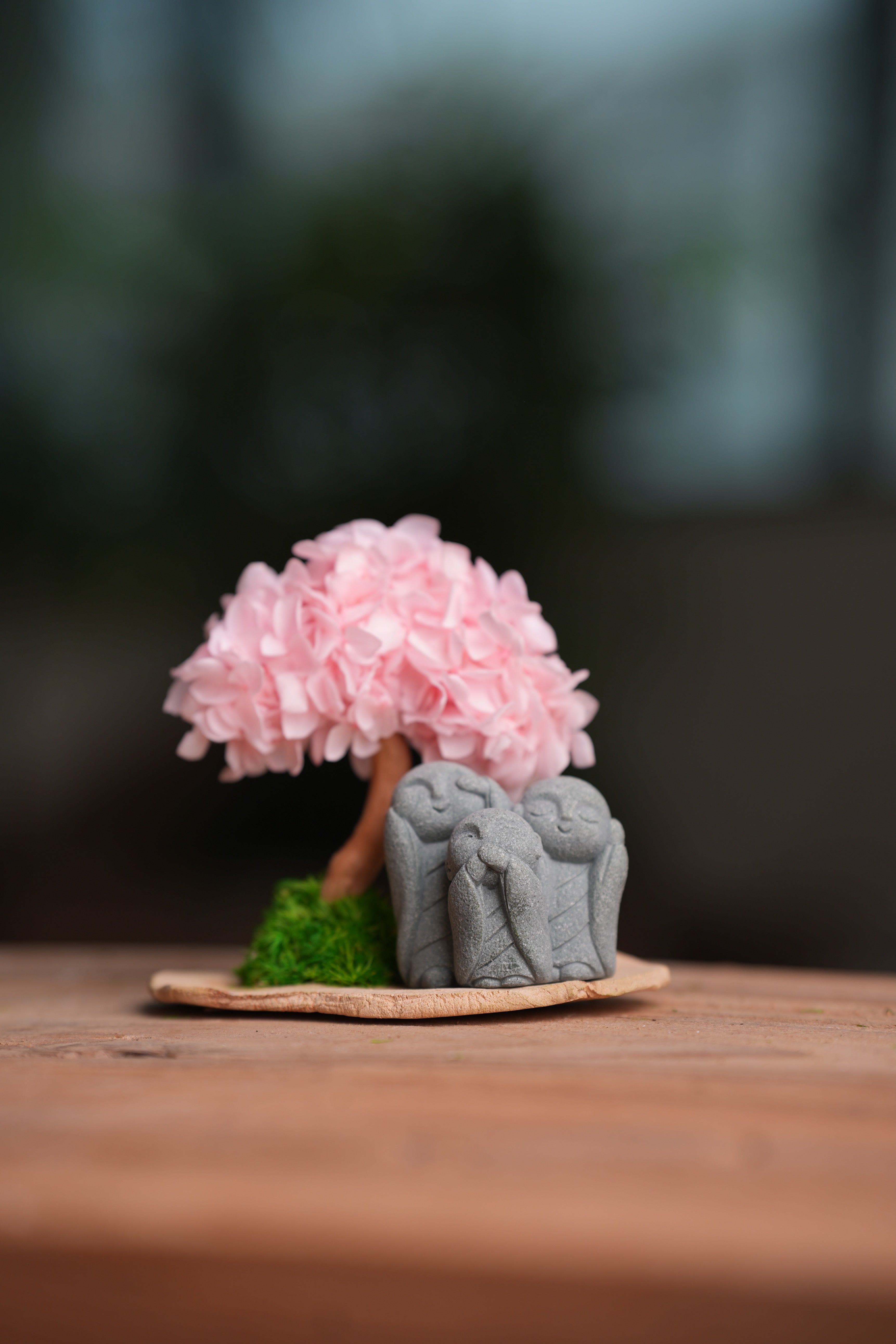 A Small Tree in the East - Sakura - Trio of No Evil (Preserved Plants)