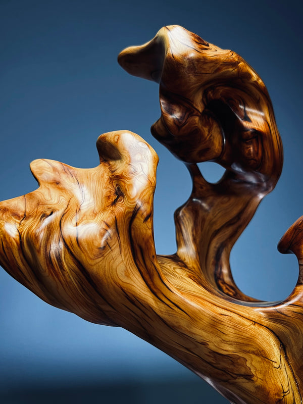 Slow Wood - Flame - Azure - Smaller (Woodwork)