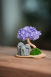 A Small Tree in the East - Purple Heart - Trio of No Evil (Preserved Plants)