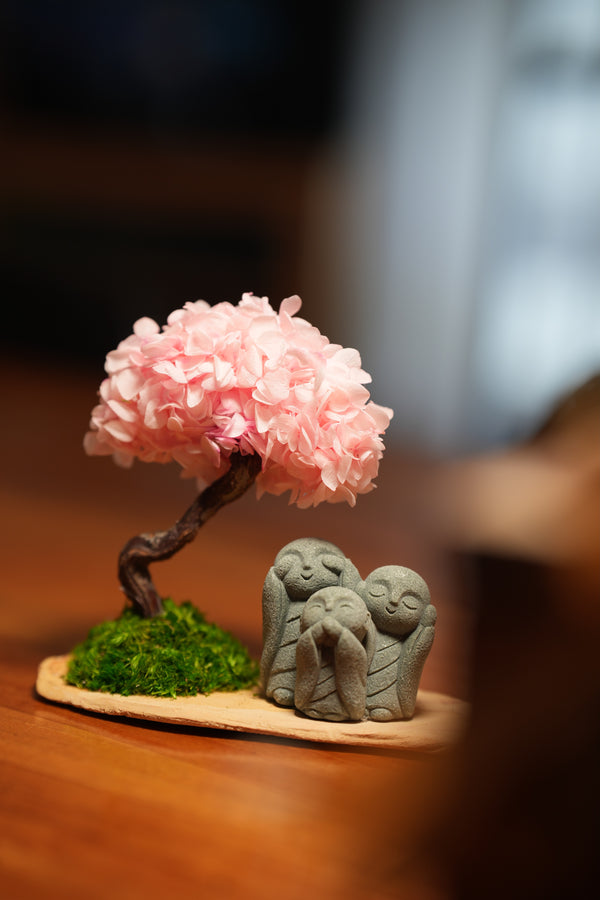 A Small Tree in the East - Sakura - Trio of No Evil (Preserved Plants)