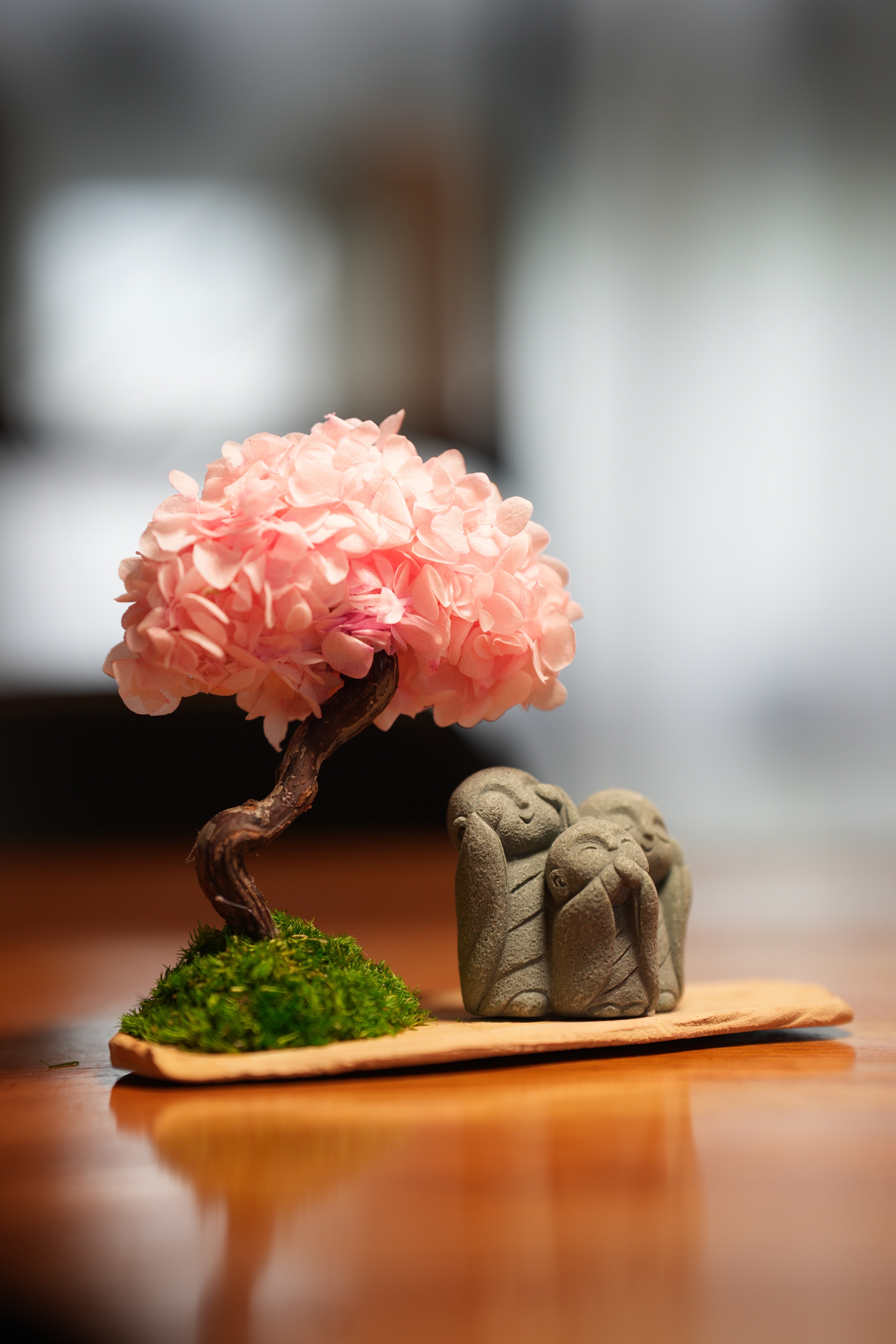 A Small Tree in the East - Sakura - Trio of No Evil (Preserved Plants)