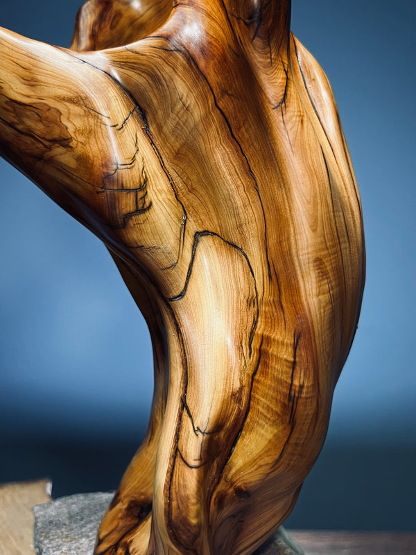 Slow Wood - Flame - Azure - Smaller (Woodwork)